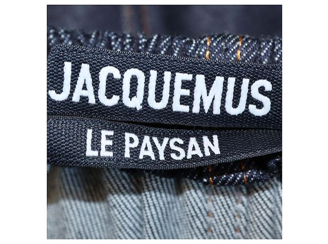 Jacquemus The Amelo de-Nimes Mini Short Plisado en Denim Azul Oscuro Azul marino - vista 5