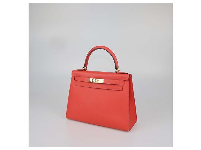 Hermès Borsa Hermes Kelly Sellier 28 in pelle Epsom Rose Jaipur con hardware Gold Rosa - vista 2