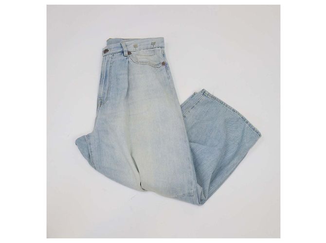 Pantalones Crop Wide Leg R13 Toni Blue Denim Azul claro - vista 3