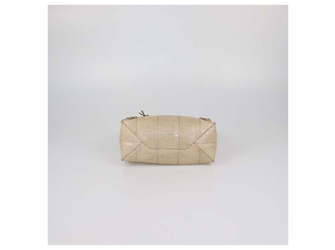 Mini Tote Papier Balenciaga em Python Bege - vista 4