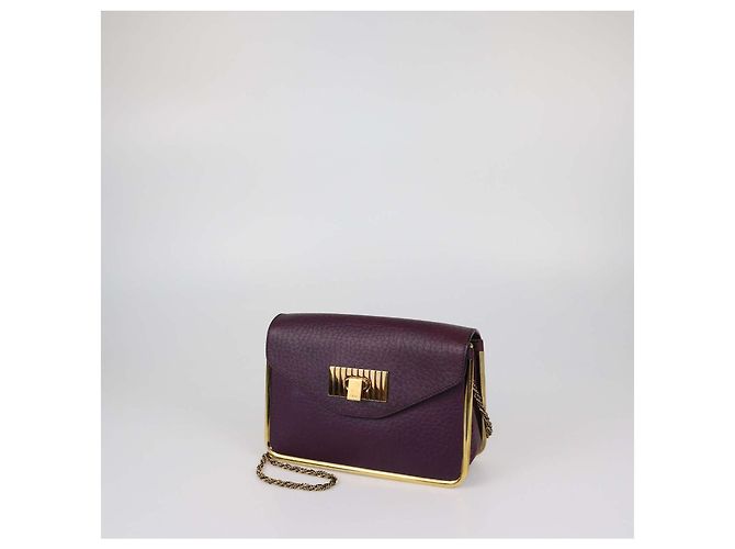 Chloé Borsa a tracolla Small Sally Chloe in pelle martellata viola Porpora - vista 2