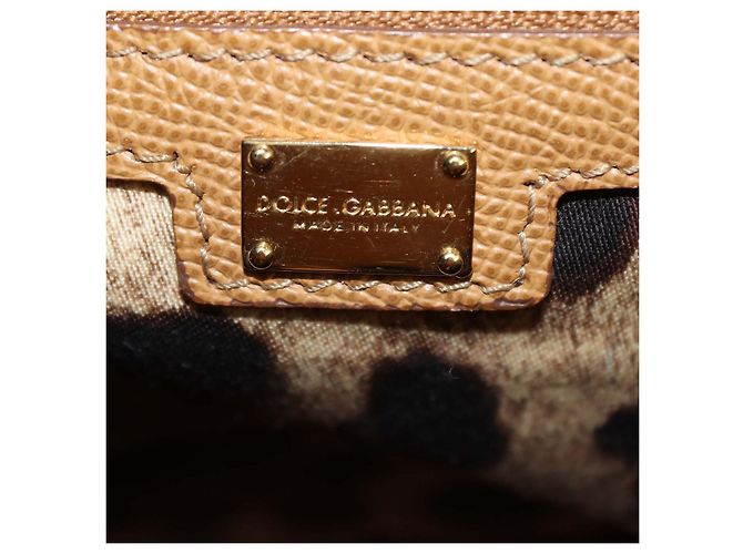 Borsa a mano Dolce & Gabbana Miss Sicily Large in pelle marrone - vista 5