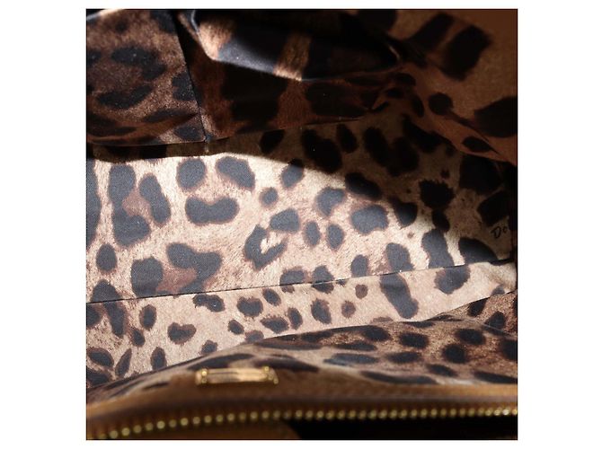 Borsa a mano Dolce & Gabbana Miss Sicily Large in pelle marrone - vista 6
