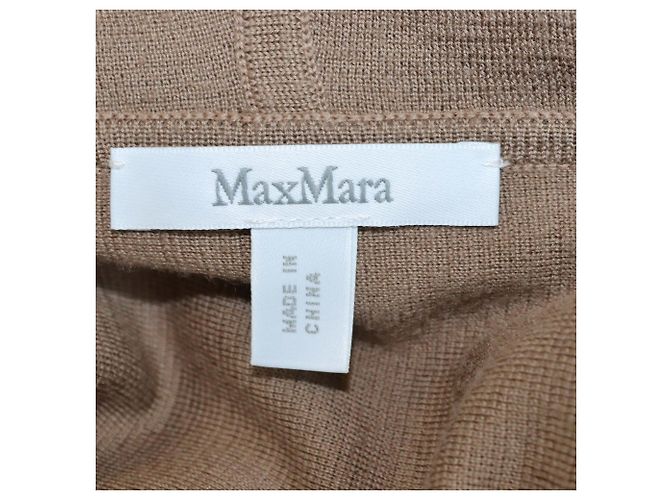 Abrigo cardigan con capucha de lana beige Max Mara - vista 5