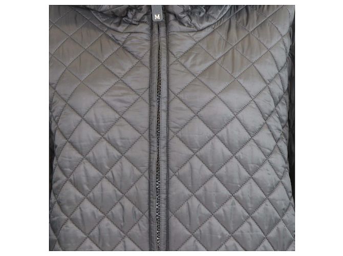 Max Mara Black Quilted Polyester The Cube Hooded Bomber Jacket Schwarz - Ansicht 4