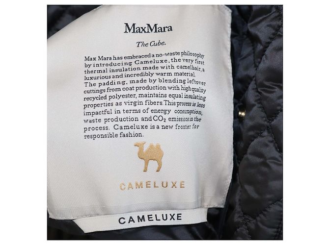Max Mara Black Quilted Polyester The Cube Hooded Bomber Jacket Schwarz - Ansicht 7