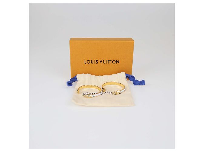 Orecchini a cerchio Louis Vuitton x Takashi Murakami Toile Gold Tone D'oro - vista 6