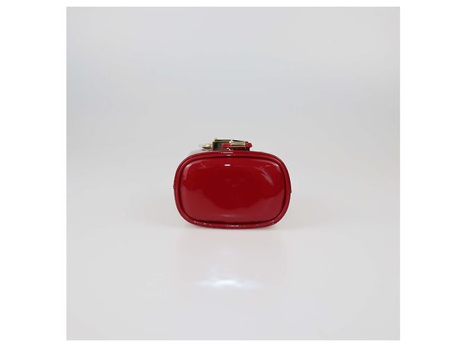 Mini pochette in pelle verniciata rossa Prada Rosso - vista 4