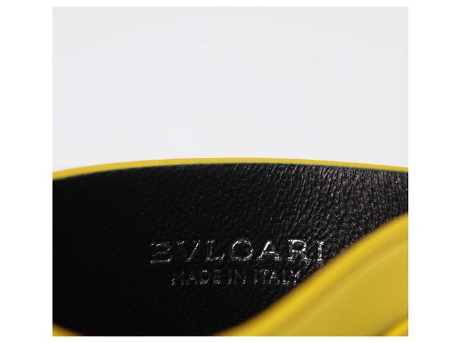 Bulgari Tarjetero Bvlgari Roma de piel amarilla Amarillo - vista 5