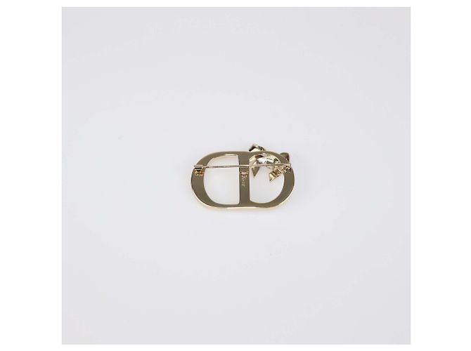Spilla Christian Dior Shiny Bow in metallo finish oro e madreperla D'oro - vista 2