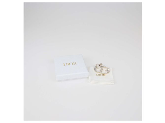 Spilla Christian Dior Shiny Bow in metallo finish oro e madreperla D'oro - vista 6