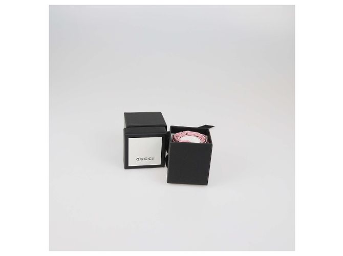 Gucci rosa Seidentwill-Band mit Rosenprint Pink - Ansicht 7