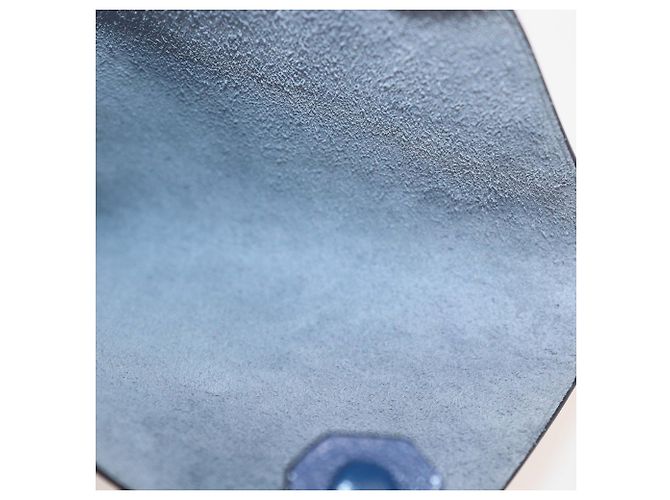 Hermès Hermes Bleu Chevre Mysore Leather Tarmac Passhalter Blau - Ansicht 6