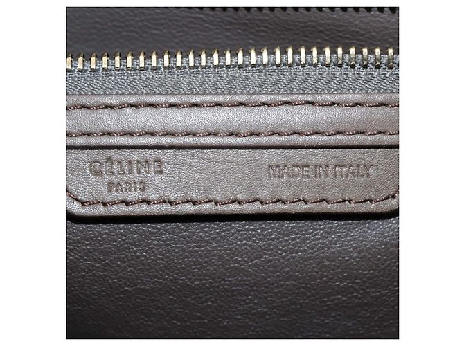 Céline Celine Mini Luggage Tote in pelle e pelo di vitello tricolore - vista 5