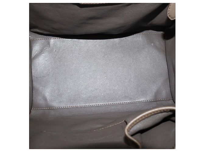 Céline Celine Mini Luggage Tote in pelle e pelo di vitello tricolore - vista 6
