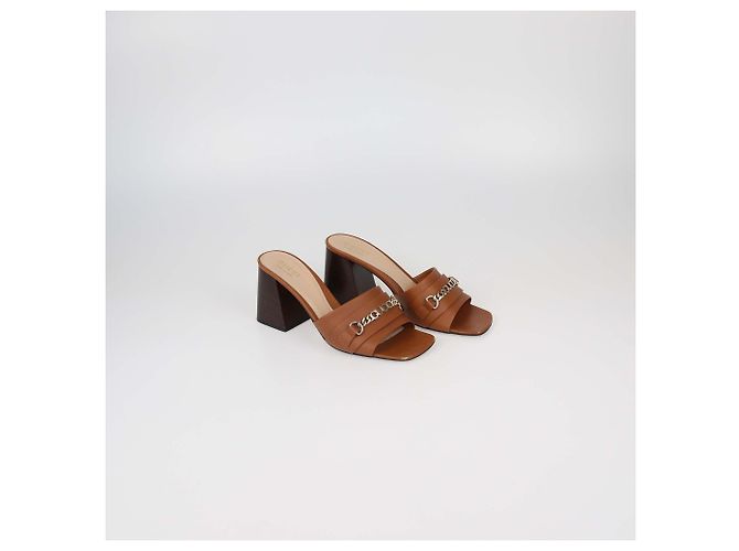 Sandali slide Signoria in pelle marrone Gucci - vista 2