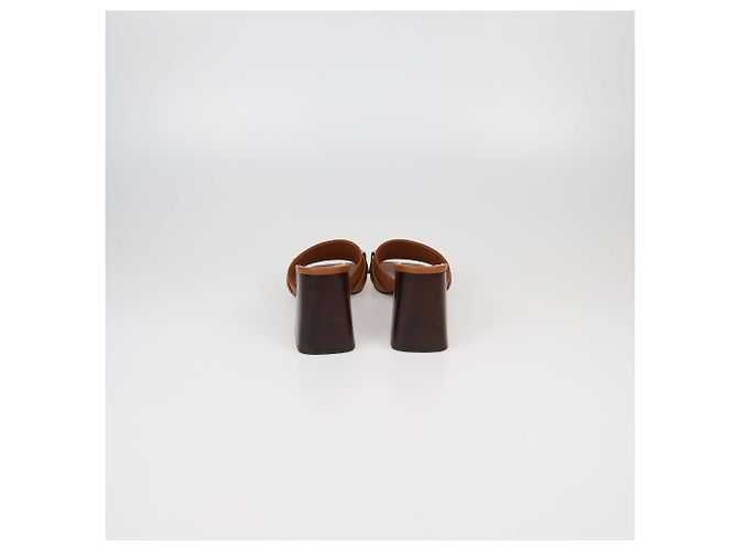 Sandali slide Signoria in pelle marrone Gucci - vista 5
