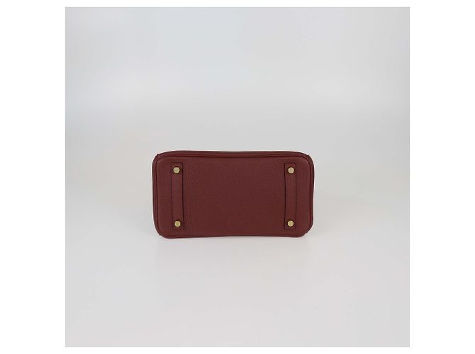 Hermès Borsa Birkin 25 Hermes Rouge H in pelle Togo con hardware Gold Rosso - vista 4