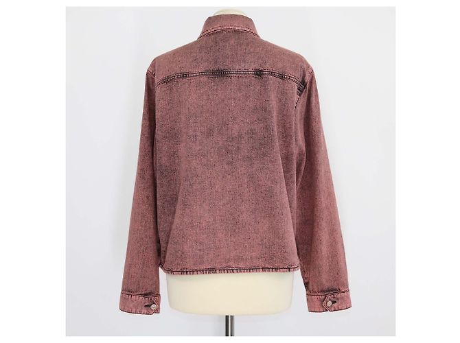 Chanel Pink Washed Denim Flare Front Long Sleeve Jacket - view 3