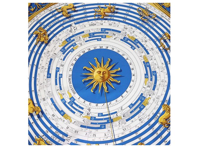 Hermès Foulard Hermes Multicolor Silk Astrologie Forever 90 Multicolore - vista 2
