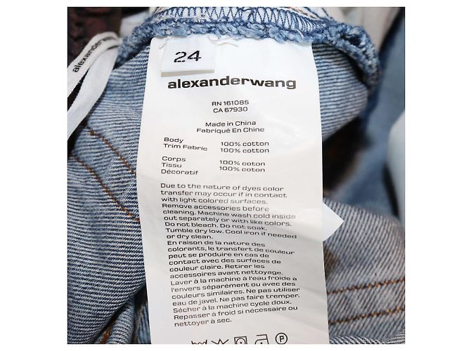 Pantalones Baggy de Denim Azul Alexander Wang - vista 6