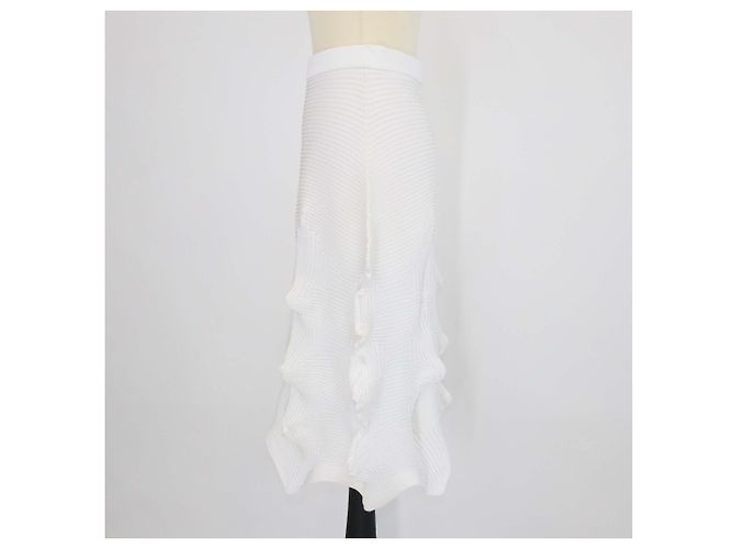 Falda midi Linkage de poliéster blanco Issey Miyake - vista 2