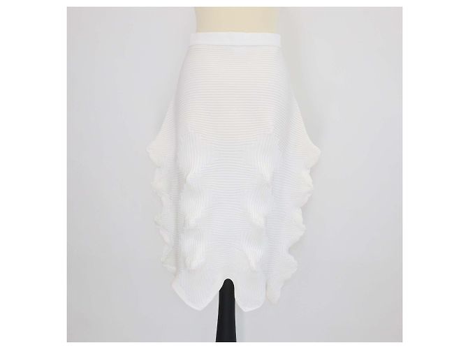 Falda midi Linkage de poliéster blanco Issey Miyake - vista 3