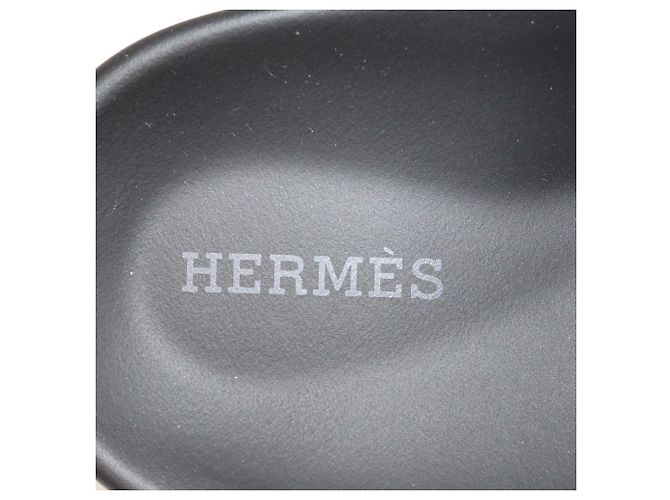 Hermès Sandali Chypre in pelle Gris Argenté Hermes Argento - vista 7