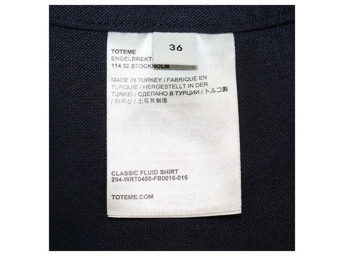 Totême Set Camicia e Pantaloni Classic Fluid Toteme Blu navy in Viscosa - vista 6