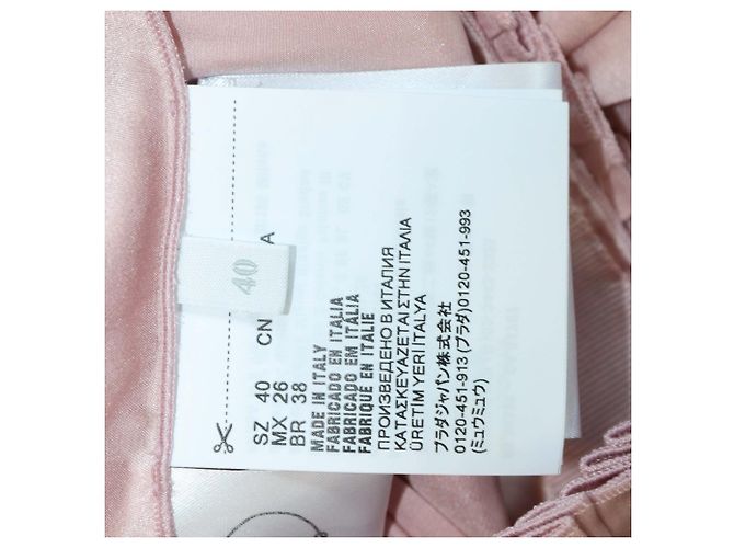 Falda maxi plisada de satén rosa Prada - vista 6