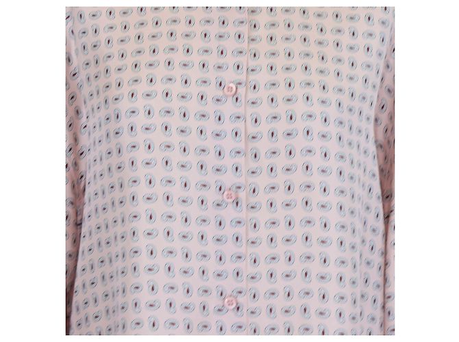 Camisa de sarga de seda estampada rosa Prada - vista 4