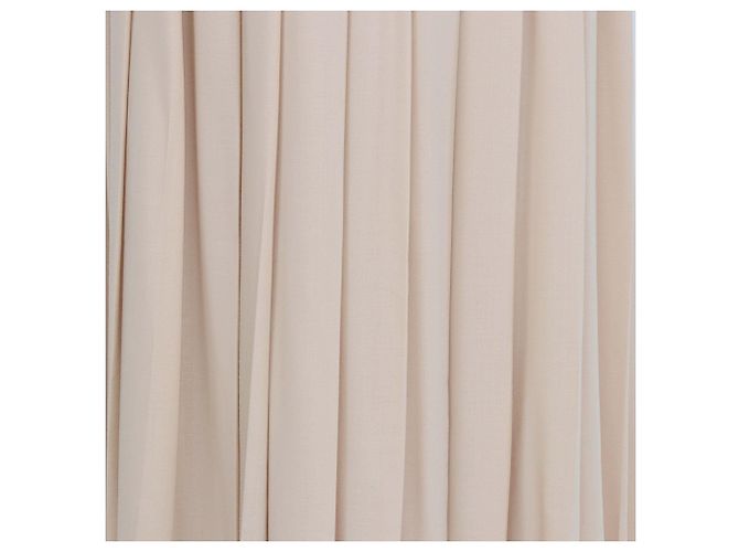 Falda maxi plisada Romy Loro Piana en lana virgen beige - vista 4