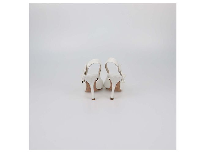 Décolleté slingback J'Adior in tessuto bianco Christian Dior - vista 5