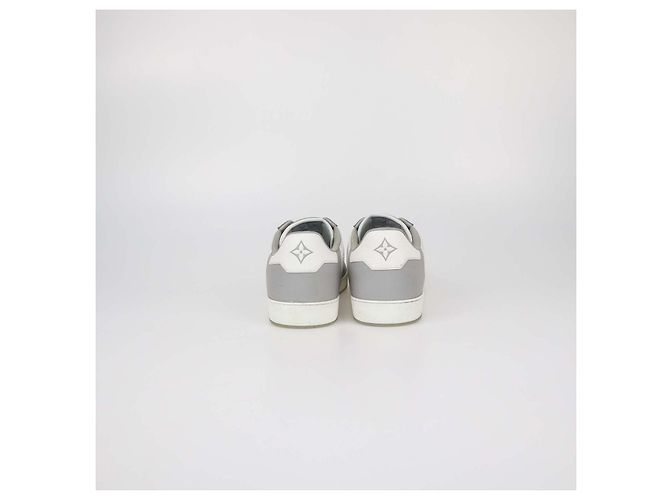 Sneaker basse Rivoli in pelle Damier bianca/grigia Louis Vuitton Bianco Grigio - vista 5