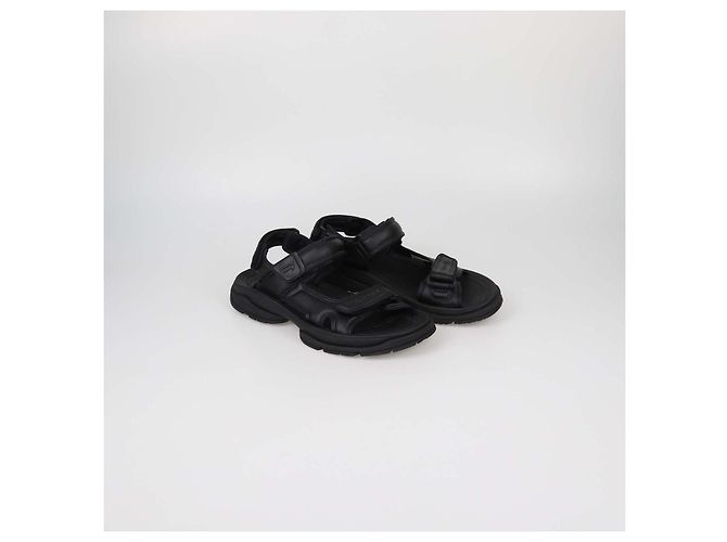 Sandales Tourist Balenciaga en similicuir noir - vista 2