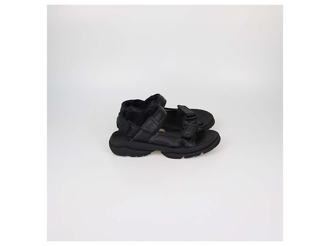Sandales Tourist Balenciaga en similicuir noir - vista 3