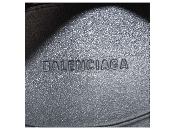 Sandales Tourist Balenciaga en similicuir noir - vista 6