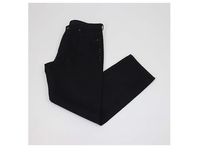 Pantalones Valentino de denim negro Rockstud de pierna recta - vista 3