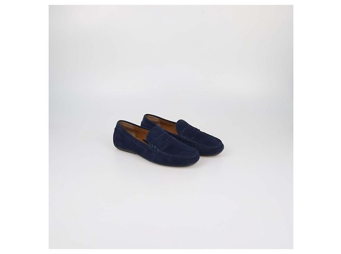 Mocassini da guida Reynold in camoscio blu navy Polo Ralph Lauren - vista 2
