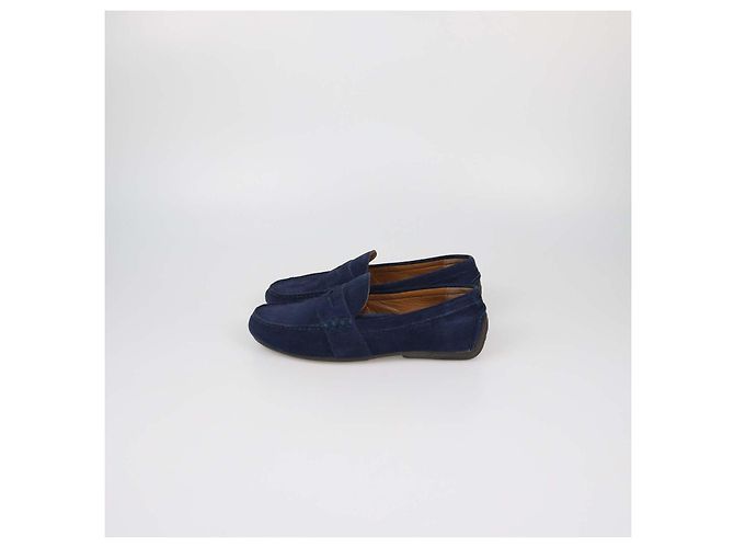 Mocassini da guida Reynold in camoscio blu navy Polo Ralph Lauren - vista 4