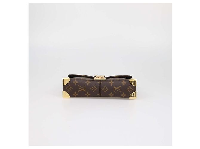 Borsa Louis Vuitton Monogram Canvas Trunkie East West Marrone - vista 4