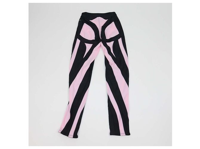 Thierry Mugler Leggings espiral con paneles de mezcla de poliamida negro/rosa Mugler - vista 2