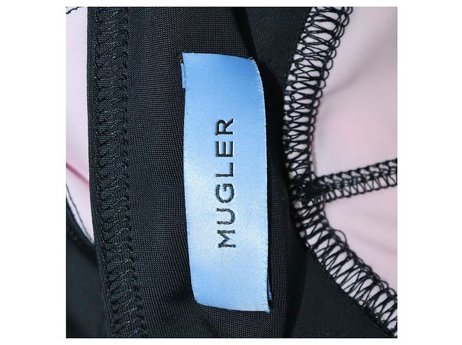 Thierry Mugler Leggings espiral con paneles de mezcla de poliamida negro/rosa Mugler - vista 6