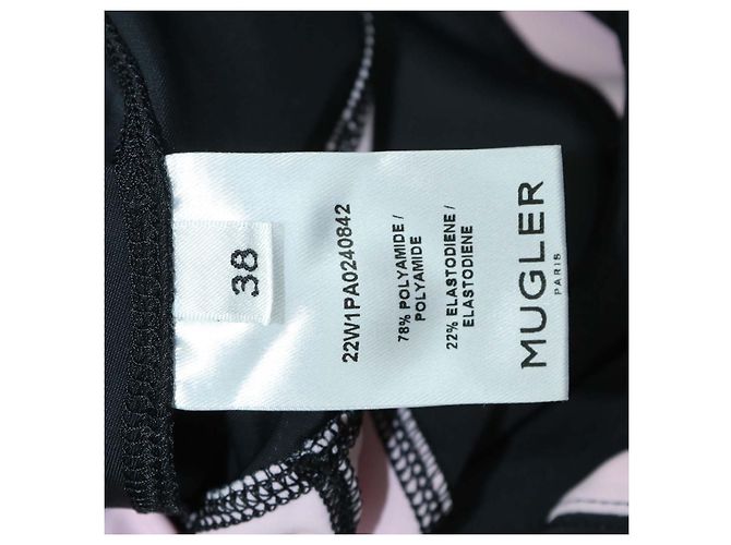 Thierry Mugler Leggings espiral con paneles de mezcla de poliamida negro/rosa Mugler - vista 7