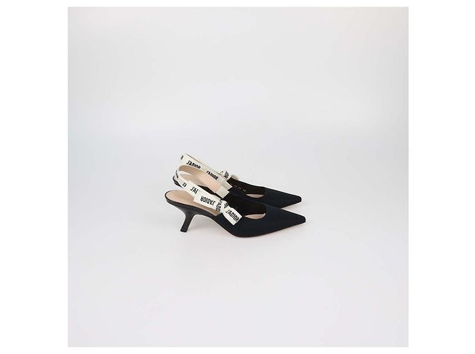 Décolleté slingback J'Adior in tessuto nero Christian Dior - vista 3