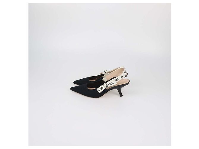 Décolleté slingback J'Adior in tessuto nero Christian Dior - vista 4