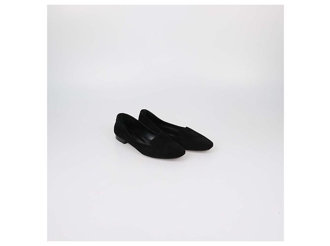 Hermès Hermes Black Suede Holy Slip On Flats Nero - vista 2