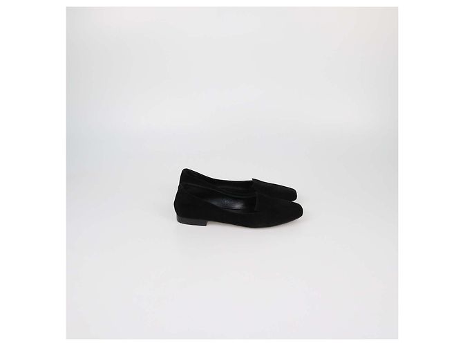 Hermès Hermes Black Suede Holy Slip On Flats Nero - vista 3