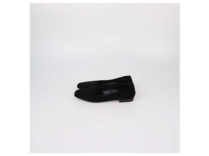Hermès Hermes Black Suede Holy Slip On Flats Nero - vista 4