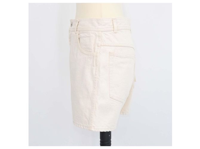 Mini Short de Denim Crema Jil Sanders Crudo - vista 2